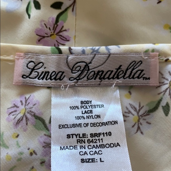 NWOT Chemise - soft floral/ivory lace US L - Picture 3 of 4